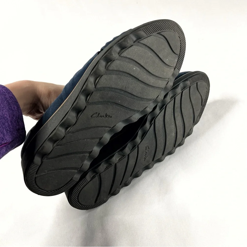 Clarks Women's Navy Blue Flats - Picture 7 of 8